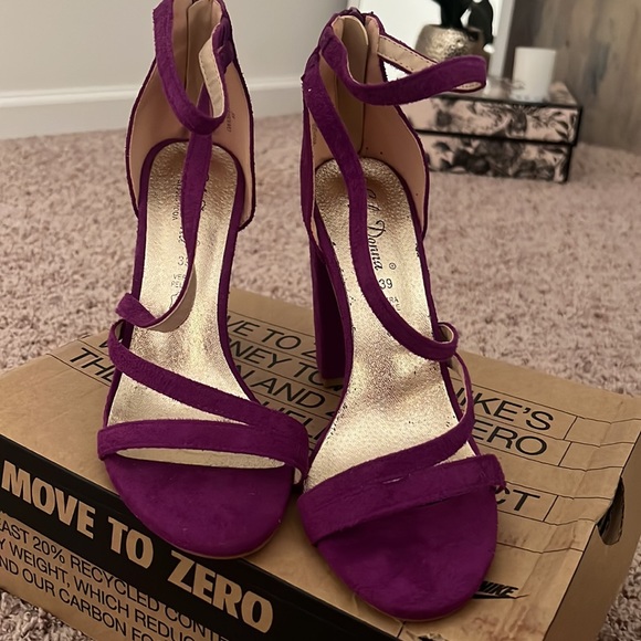 Italian purple leather shoes - Picture 5 of 6